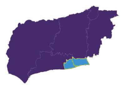 map of the worthing district