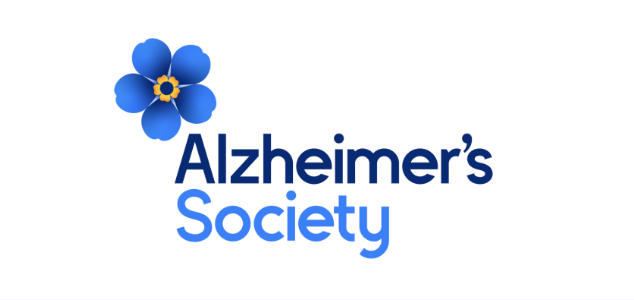 Alzheimers Society logo with blue flower