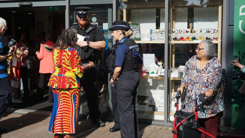 Gallery showing images from BHM exhibition police coming to see the event