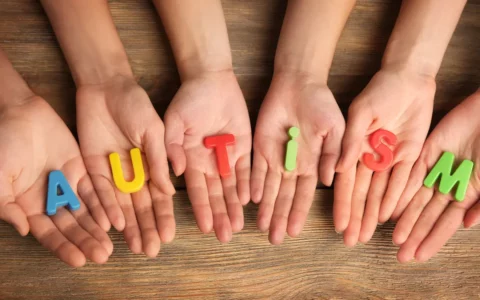 Hands spelling autism